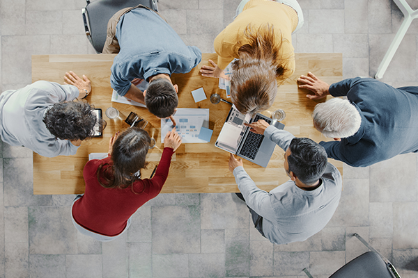 people around a table