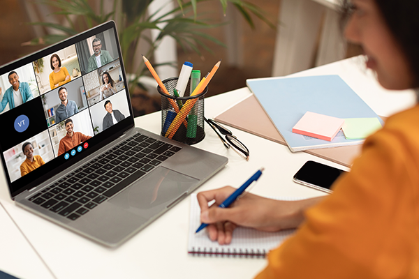 woman on a computer video call